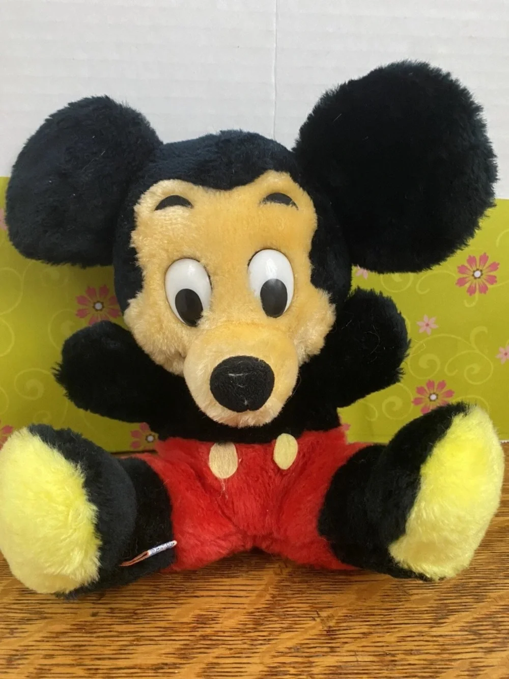 Vintage Mickey Mouse Plush 9” Walt Disney Productions 9” Gr Nutshells Korea